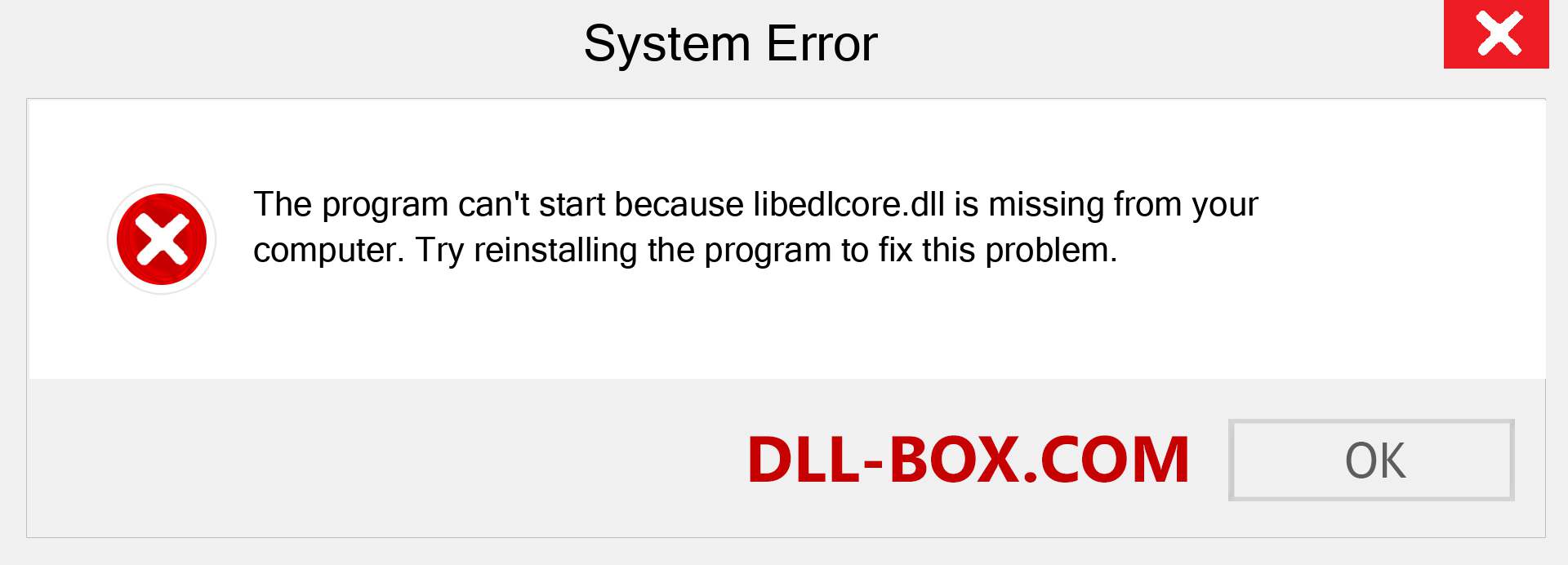  libedlcore.dll file is missing?. Download for Windows 7, 8, 10 - Fix  libedlcore dll Missing Error on Windows, photos, images